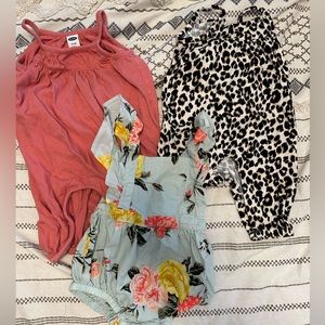 0-3 month baby girl jumpsuits